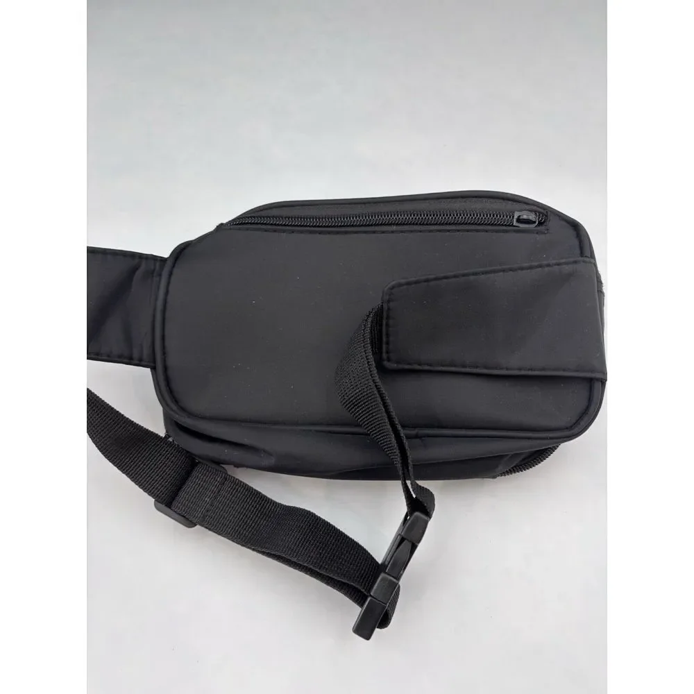 Protégé, Black Nylon Fanny Pack Missing 1 Zipper Pull LNWOT (1102) Not Crossbody